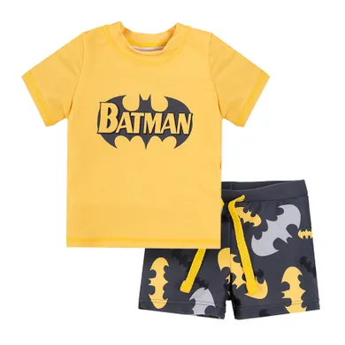 Cool Club, Strój kąpielowy chłopięcy dwuczęściowy, UV 50, żółto-czarny, Batman