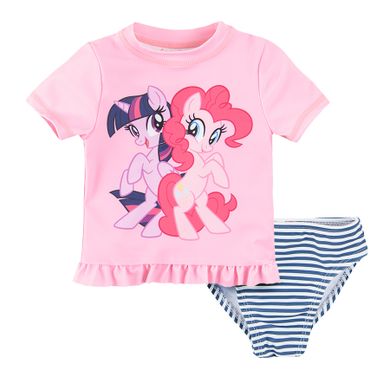 Cool Club, Strój kąpielowy dziewczęcy dwuczęściowy, UV 50, różowo-biały, My Little Pony