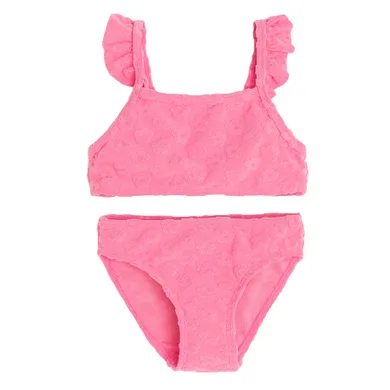 Cool Club, Strój kąpielowy dziewczęcy dwuczęściowy, UV 50, różowy