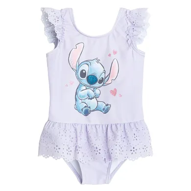 Cool Club, Strój kąpielowy dziewczęcy jednoczęściowy, UV 50, fioletowy, Lilo i Stitch
