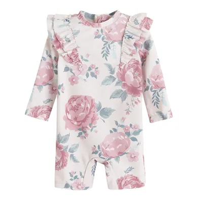 Cool Club, Strój kąpielowy dziewczęcy jednoczęściowy, UV 50, różowy