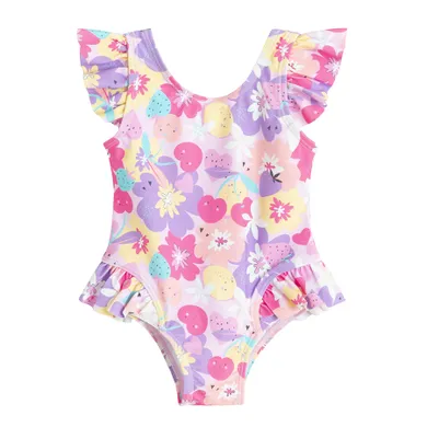 Cool Club, Strój kąpielowy dziewczęcy jednoczęściowy, UV 50, różowy