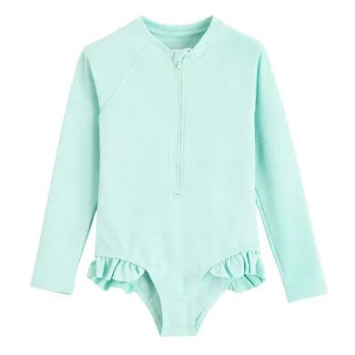 Cool Club, Strój kąpielowy dziewczęcy jednoczęściowy, UV 50, turkusowy