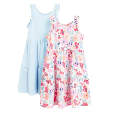 Cool Club, Sukienka dziewczęca bez rękawów, mix, zestaw, 2 szt.