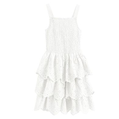 Cool Club, Sukienka dziewczęca na ramiączka, biała