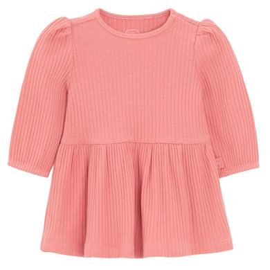 Cool Club, Sukienka dziewczęca z długim rękawem, prążkowana, różowa