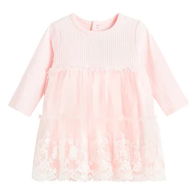 Cool Club, Sukienka dziewczęca z długim rękawem, różowa