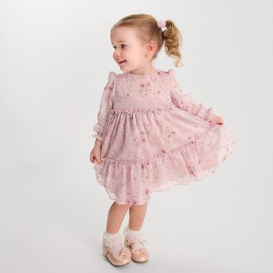 Cool Club, Sukienka dziewczęca z długim rękawem, różowa