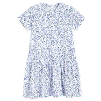 Cool Club, Sukienka dziewczęca z krótkim rękawem, biała