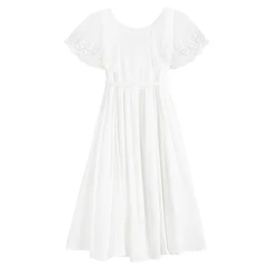 Cool Club, Sukienka dziewczęca z krótkim rękawem, biała