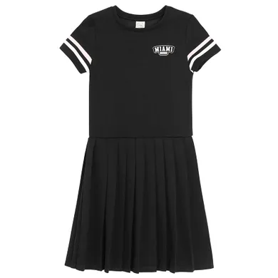 Cool Club, Sukienka dziewczęca z krótkim rękawem, czarna