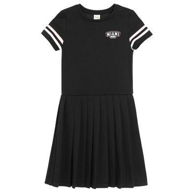 Cool Club, Sukienka dziewczęca z krótkim rękawem, czarna
