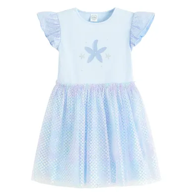 Cool Club, Sukienka dziewczęca z krótkim rękawem, niebieska