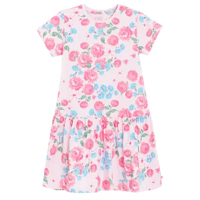 Cool Club, Sukienka dziewczęca z krótkim rękawem, różowa