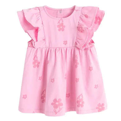 Cool Club, Sukienka dziewczęca z krótkim rękawem, różowa