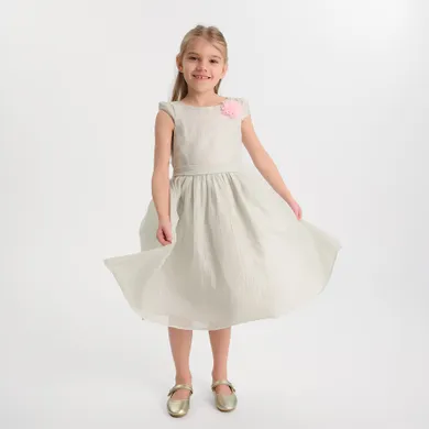 Cool Club, Sukienka dziewczęca z krótkim rękawem, zielona