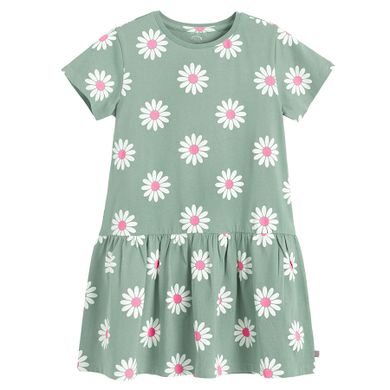 Cool Club, Sukienka dziewczęca z krótkim rękawem, zielona