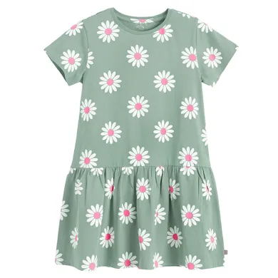 Cool Club, Sukienka dziewczęca z krótkim rękawem, zielona