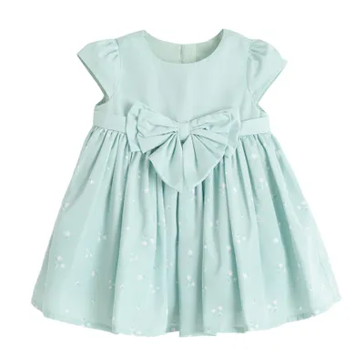 Cool Club, Sukienka dziewczęca z krótkim rękawem, zielona