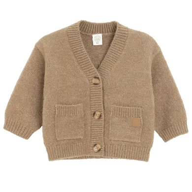 Cool Club, Sweter chłopięcy, rozpinany, brązowy