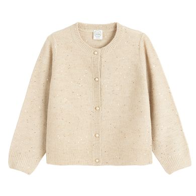Cool Club, Sweter dziewczęcy, rozpinany, beżowy