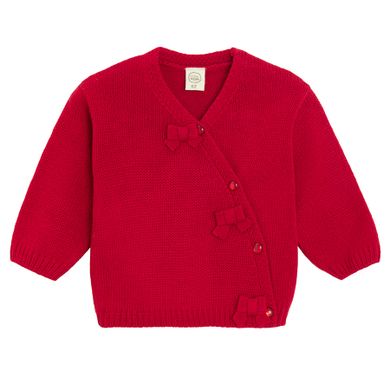 Cool Club, Sweter dziewczęcy, rozpinany, czerwony