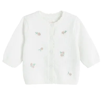 Cool Club, Sweter dziewczęcy, rozpinany, ecru