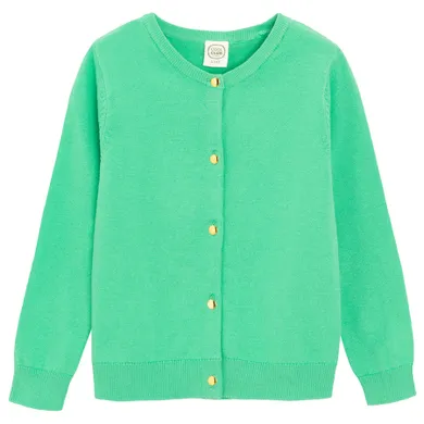 Cool Club, Sweter dziewczęcy, rozpinany, zielony