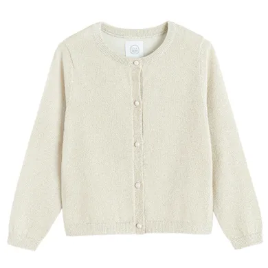 Cool Club, Sweter dziewczęcy, rozpinany, złoty