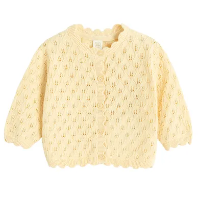 Cool Club, Sweter dziewczęcy, rozpinany, żółty