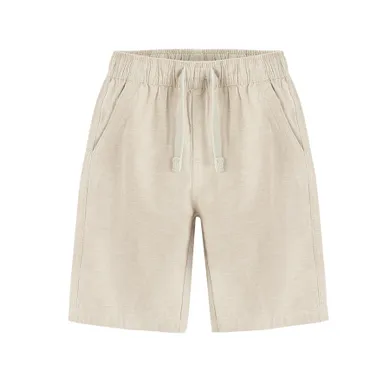 Cool Club, Szorty chłopięce z lnem, relaxed, beżowe