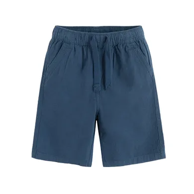 Cool Club, Szorty chłopięce z lnem, relaxed, granatowe