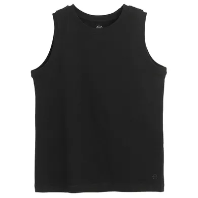 Cool Club, T-shirt chłopięcy bez rękawów, czarny