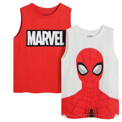 Cool Club, T-shirt chłopięcy bez rękawów, mix, Spider-Man, zestaw, 2 szt.