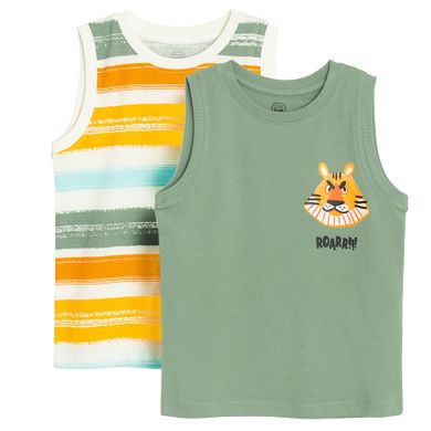 Cool Club, T-shirt chłopięcy bez rękawów, mix, zestaw, 2 szt.