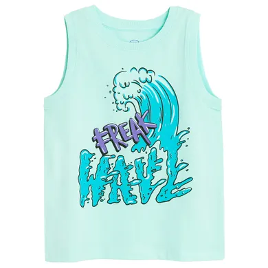 Cool Club, T-shirt chłopięcy bez rękawów, niebieski