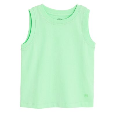 Cool Club, T-shirt chłopięcy bez rękawów, zielony