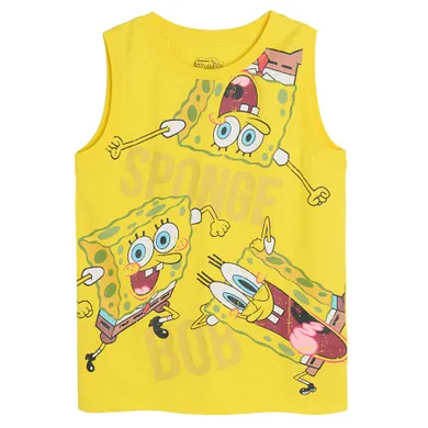 Cool Club, T-shirt chłopięcy bez rękawów, żółty, SpongeBob