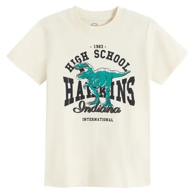 Cool Club, T-shirt chłopięcy, beżowy