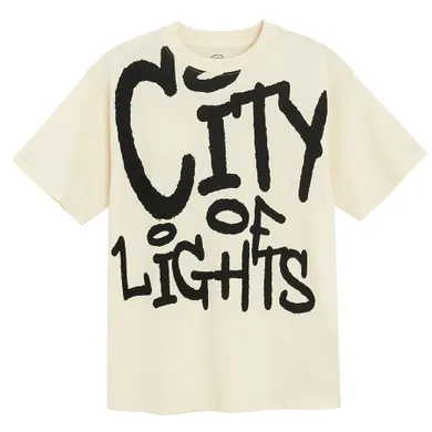 Cool Club, T-shirt chłopięcy, beżowy