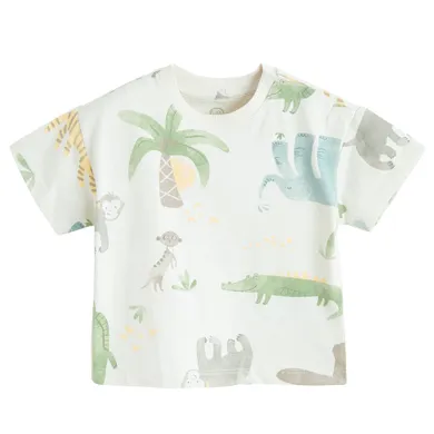 Cool Club, T-shirt chłopięcy, beżowy