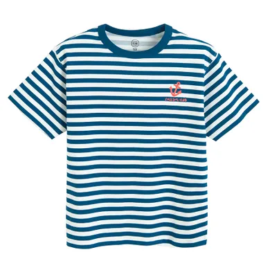 Cool Club, T-shirt chłopięcy, biało-niebieski