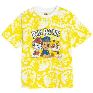 Cool Club, T-shirt chłopięcy, biało-żółty, Psi Patrol