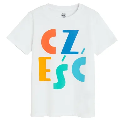 Cool Club, T-shirt chłopięcy, biały