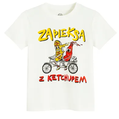 Cool Club, T-shirt chłopięcy, biały