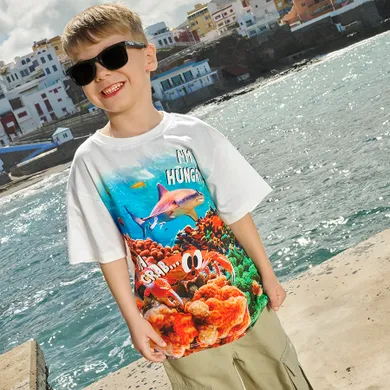 Cool Club, T-shirt chłopięcy, biały