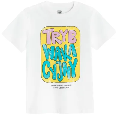 Cool Club, T-shirt chłopięcy, biały