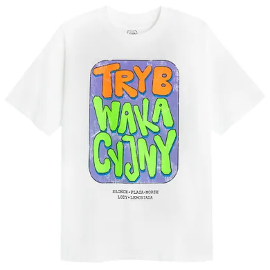 Cool Club, T-shirt chłopięcy, biały