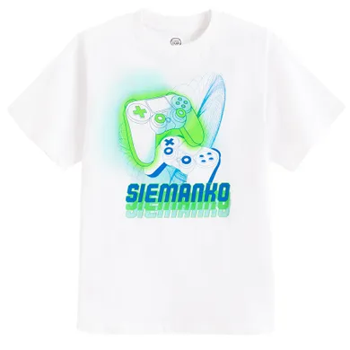 Cool Club, T-shirt chłopięcy, biały