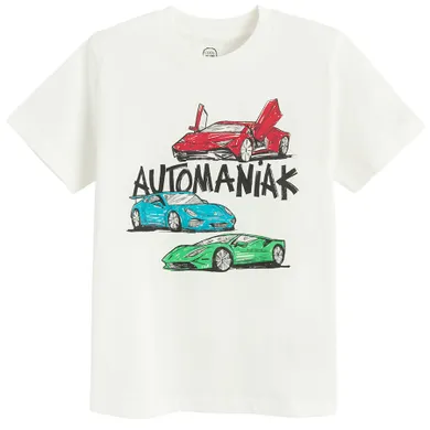 Cool Club, T-shirt chłopięcy, biały